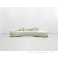 Modern New Design Small Fabric Curved Corner Sofa